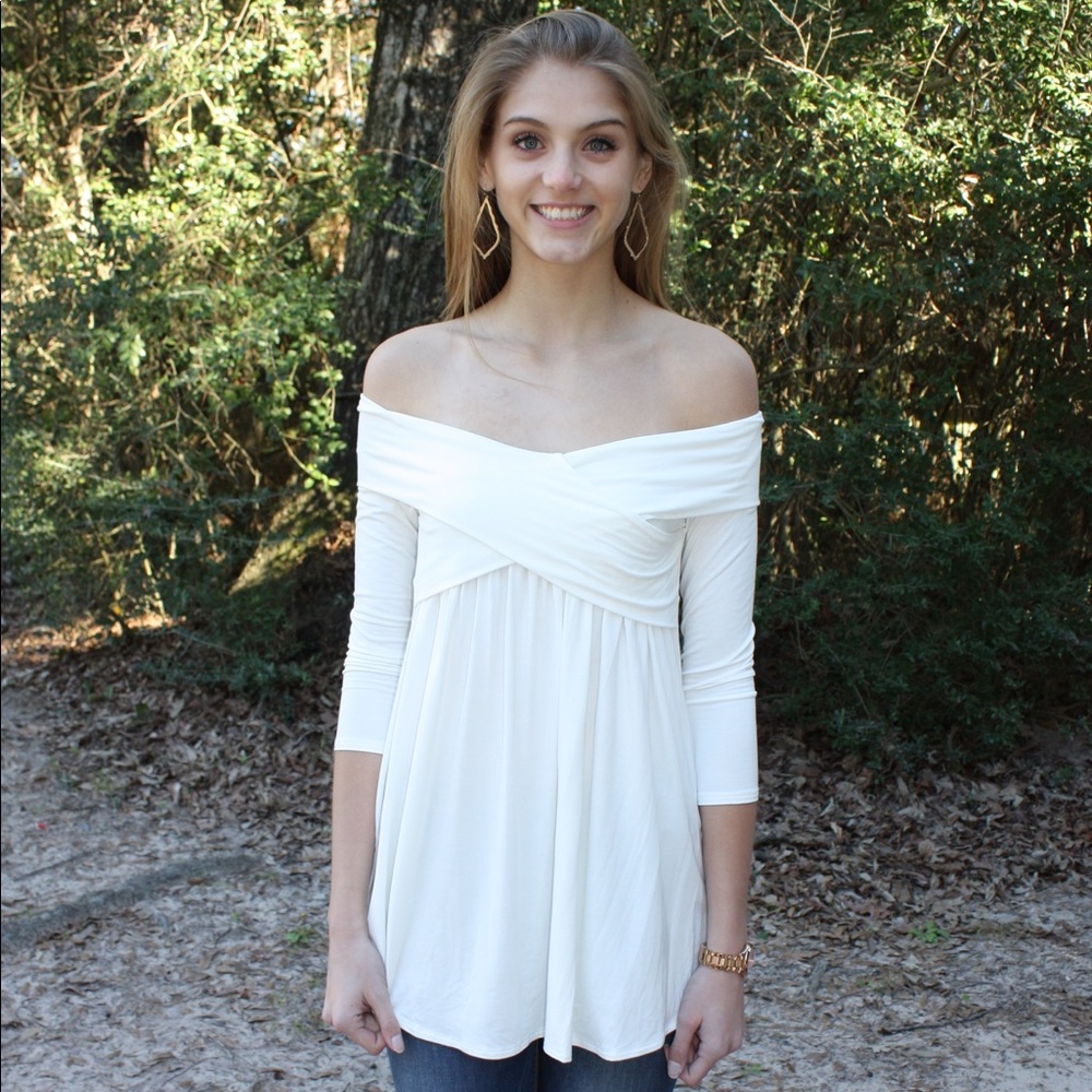 Ivory Off the Shoulder Top
